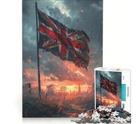 Jigsaws for Adults1000 Pieces British Flag Battlefield, Hands-on Game, Analysis And Logic, Gifts for Friends And Family 38x52cm