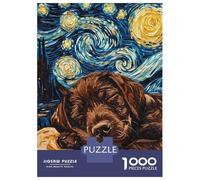 Jigsaws for Adults1000 Pieces Brown Labrador Puppy Jigsaws for Adults Hands-on Game Difficult Challenge Help The Brain Exercise 70x50cm/1000pcs