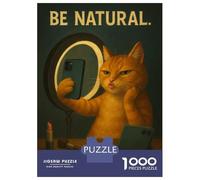 Jigsaws for Adults1000 Pieces Cat Taking Selfie with Ring Light Jigsaws for Adults Hands-on Game Difficult Challenge Help The Brain Exercise 38x26cm/1000pcs