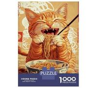 Jigsaws for Adults1000 Pieces Cat's Noodle Feast -1 Jigsaws for Adults Hands-on Game Difficult Challenge Help The Brain Exercise 52x38cm/1000pcs
