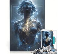 Jigsaws for Adults1000 Pieces Celestial Being in Blue And Gold, Hands-on Game, Analysis And Logic, Gifts for Friends And Family 50x75cm