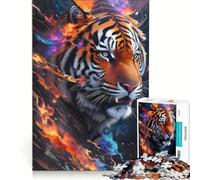Jigsaws for Adults1000 Pieces Celestral Mr Tiger Artistic, Fun Games, Decompressing Intellectual, Enhance Love between Couples 50x75cm