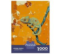 Jigsaws for Adults1000 Pieces Chameleon on Branch Jigsaws for Adults Hands-on Game Difficult Challenge Help The Brain Exercise 70x50cm/1000pcs