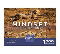 Jigsaws for Adults1000 Pieces Cheetah Running Mindset Adult Jigsaw Puzzle Brain Teaser Game Enhance Memory Stress Reduction Gifts 52x38cm/1000pcs