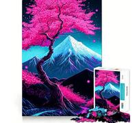 Jigsaws for Adults1000 Pieces Cherry Blossom Japan Magic Flawless Fit Art Mental Skill Game Rest Time Play Birthday Art Play (38x26cm)