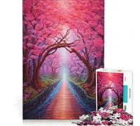 Jigsaws for Adults1000 Pieces Cherry Blossom Journey, Fun Games, Decompressing Intellectual, Enhance Love between Couples 38x26cm