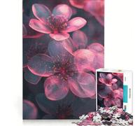 Jigsaws for Adults1000 Pieces Cherry Blossom Neon, Fun Games, Decompressing Intellectual, Enhance Love between Couples 38x26cm