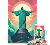 Jigsaws for Adults1000 Pieces Christ The Redeemer, Practical Game, But Fun And Humorous, Suitable for Desktop Decoration 38x26cm