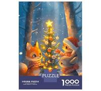 Jigsaws for Adults1000 Pieces Christmas Animals Jigsaws for Adults Hands-on Game Difficult Challenge Help The Brain Exercise 38x26cm/1000pcs