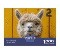 Jigsaws for Adults1000 Pieces Close-up of An Alpaca Portrait Jigsaw for Adults Brain Teaser Game Staycation Kill Time for Birthday, Chrismas 70x50cm/1000pcs