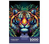 Jigsaws for Adults1000 Pieces Colorful Tiger Wall Art Print Jigsaw for Adults Relax Games Analysis And Logic Deal As Gifts for The Whole Family 38x26cm/1000pcs