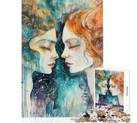 Jigsaws for Adults1000 Pieces Cosmic Twins Harmony Impossible Game But Fun And Humorous Educational Toy Gifts for Friends And Family (26X38cm)