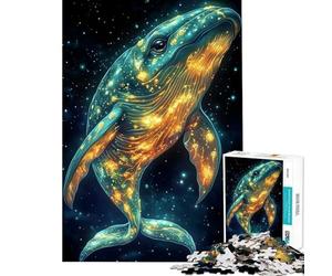 Jigsaws for Adults1000 Pieces Cosmic Whale Animal Help The Brain Exercise Learning Educational Brain Teaser Game for Age 14+ Game (38x52cm)