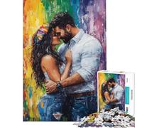 Jigsaws for Adults1000 Pieces Couple in Love Jigsaw Puzzles for Adults Family Activities Train Your Brain And Hands Beautiful Design Game (Size 50x75cm)