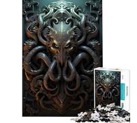 Jigsaws for Adults1000 Pieces Cthulhu Art Deco Help The Brain Exercise Learning Educational Brain Teaser Game for Age 14+ Game (38x52cm)