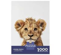 Jigsaws for Adults1000 Pieces Cute Baby Lion Jigsaws for Adults Hands-on Game Difficult Challenge Help The Brain Exercise 38x26cm/1000pcs