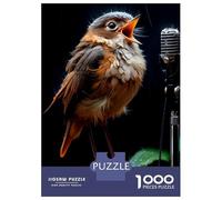 Jigsaws for Adults1000 Pieces Cute Bird Singing Jigsaws for Adults Hands-on Game Difficult Challenge Help The Brain Exercise 38x26cm/1000pcs