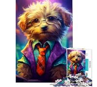 Jigsaws for Adults1000 Pieces Cute Tech Puppy Fun at Home Activities, Pattern Assembly Hands-on Game for And 14 Years And over (38X26CM)