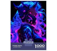 Jigsaws for Adults1000 Pieces Cybergoth Anime Demon Girl Jigsaws for Adults Hands-on Game Difficult Challenge Help The Brain Exercise 70x50cm/1000pcs