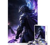 Jigsaws for Adults1000 Pieces Dark Fantasy Knight with Mystical Purple Sword And Aura Educational Toy Great Gift for Games for Educational Game Train Your Brain And Hands Size 38x26cm