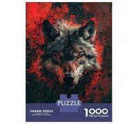 Jigsaws for Adults1000 Pieces Dark Fantasy Wolf Jigsaw for Adults Brain Teaser Game Staycation Kill Time for Birthday, Chrismas 38x26cm/1000pcs
