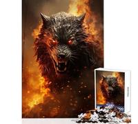 Jigsaws for Adults1000 Pieces Dark Hellhound Educational Toy Gift For Birthdays Hands-on Game Artists Collection, Fine Art Size 50x75cm