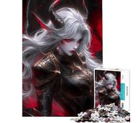 Jigsaws for Adults1000 Pieces Demon Woman with Horns And Wings Help The Brain Exercise Learning Educational Brain Teaser Game for Age 14+ Game (50x75cm)