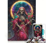 Jigsaws for Adults1000 Pieces Diosa De Lo Inevitable Santa Muerte Toy Wall Decor Challenging To Complete Deal As Gifts for The Whole Family 50x75cm