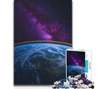Jigsaws for Adults1000 Pieces Earth And Milky Way Galaxy Educational Family Game Family Activities Art Work Gift (50x75cm)