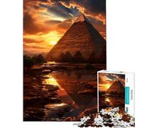 Jigsaws for Adults1000 Pieces Egyptian Pyramid Help The Brain Exercise Learning Educational Brain Teaser Game for Age 14+ Game (50x75cm)