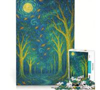 Jigsaws for Adults1000 Pieces Enchanted Forest Under A Swirling Sky, Brain Teaser Game, Tough Challenge, Gifts for Friends And Family 50x75cm