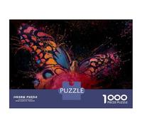 Jigsaws for Adults1000 Pieces Ephemeral Butterfly Adult Jigsaw Puzzle Brain Teaser Game Enhance Memory Stress Reduction Gifts 52x38cm/1000pcs