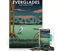 Jigsaws for Adults1000 Pieces Everglades National Park Smooth Cut Art Creative Brain Game Leisure Time Fun Christmas Calm Gift (38x26cm)