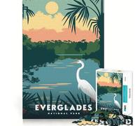 Jigsaws for Adults1000 Pieces Everglades National Park Smooth Cut Art Creative Brain Game Leisure Time Fun Christmas Calm Gift (38x52cm)