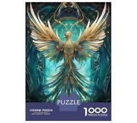 Jigsaws for Adults1000 Pieces Fantasy Blue Fire Phoenix Jigsaws for Adults Hands-on Game Difficult Challenge Help The Brain Exercise 38x26cm/1000pcs