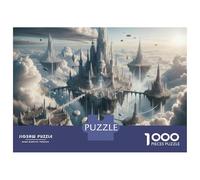 Jigsaws for Adults1000 Pieces Fantasy Cloud Cityscape Jigsaw Puzzle Relaxing Games Birthday Present Deal As Gifts for The Whole Family 70x50cm/1000pcs