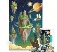Jigsaws for Adults1000 Pieces Fantasy Floating Islands Adventure︰ Explore Mystical Lands in The Sky, Brain Teaser Game, Tough Challenge, Gifts for Friends And Family 38x26cm