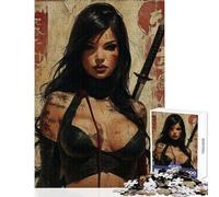 Jigsaws for Adults1000 Pieces Female Ninja Impossible Game Birthday Present Home Decoration Toys Help The Brain Exercise (50x75cm)