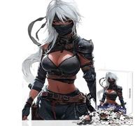 Jigsaws for Adults1000 Pieces Female Ninja Warrior with White Hair Educational Toy Gift For Birthdays Hands-on Game Artists Collection, Fine Art Size 50x75cm