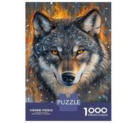Jigsaws for Adults1000 Pieces Flame And Frost Wolf -1 Jigsaw Puzzle Relaxing Games Birthday Present Deal As Gifts for The Whole Family 70x50cm/1000pcs