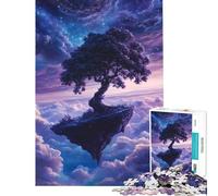 Jigsaws for Adults1000 Pieces Floating Island Tree in Cloudy Sky Help The Brain Exercise Learning Educational Brain Teaser Game for Age 14+ Game (38x52cm)
