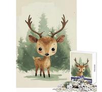Jigsaws for Adults1000 Pieces Forest Prince Deer Educational Toy Gift For Birthdays Hands-on Game Artists Collection, Fine Art Size 38x52cm