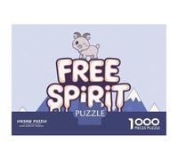 Jigsaws for Adults1000 Pieces Free Spirit Goat Adult Jigsaw Puzzle Brain Teaser Game Enhance Memory Stress Reduction Gifts 70x50cm/1000pcs