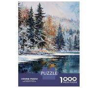 Jigsaws for Adults1000 Pieces Frosted Mirror Jigsaws for Adults Hands-on Game Difficult Challenge Help The Brain Exercise 38x26cm/1000pcs