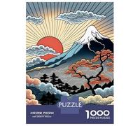Jigsaws for Adults1000 Pieces Fuji Sunrise Retro Art Jigsaw for Adults Brain Teaser Game Staycation Kill Time for Birthday, Chrismas 52x38cm/1000pcs