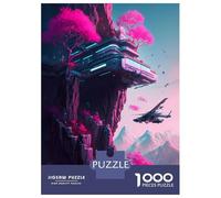 Jigsaws for Adults1000 Pieces Futuristic Sakura Mountain Jigsaw for Adults Brain Teaser Game Staycation Kill Time for Birthday, Chrismas 52x38cm/1000pcs