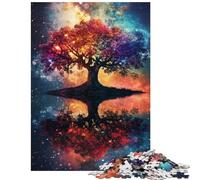 Jigsaws for Adults1000 Pieces Galactic Tree Reflection Jigsaw Puzzles for Adults Family Activities Train Your Brain And Hands Beautiful Design Game (38x26cm/1000pcs)