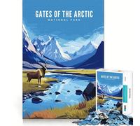 Jigsaws for Adults1000 Pieces Gates of The Arctic NP Smooth Cut Art Creative Brain Game Leisure Time Fun Christmas Calm Gift (50x75cm)