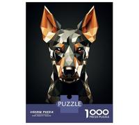 Jigsaws for Adults1000 Pieces Geometric Dog Animation Jigsaw for Adults Brain Teaser Game Staycation Kill Time for Birthday, Chrismas 38x26cm/1000pcs