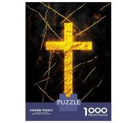 Jigsaws for Adults1000 Pieces Golden Cross Adult Jigsaw Puzzle Relaxing Games Perfect Decoration Unique Birthday And Gifts 70x50cm/1000pcs